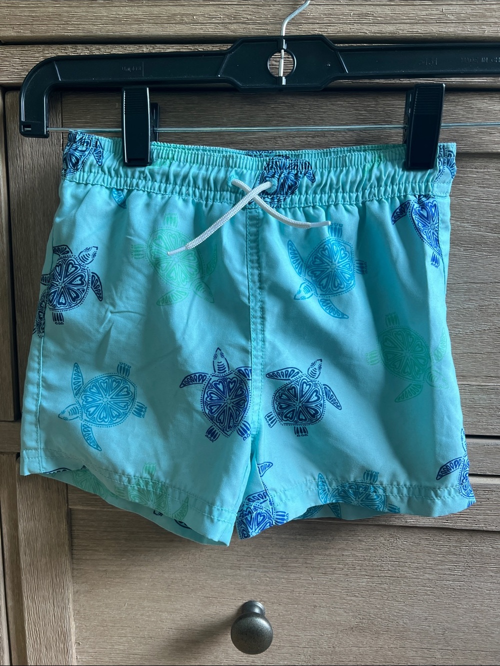 Janie and Jack Kids Sea Turtle Swim Shorts - Aqua